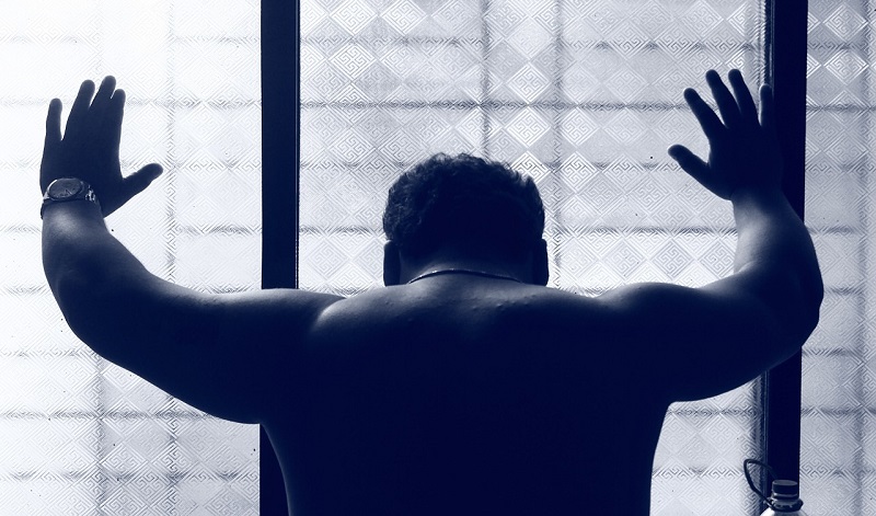 Muscular Man Male Back Blue Depressed Depression